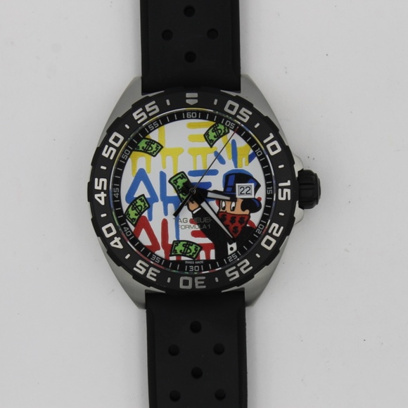 New Tag Heuer WAZ1119.FT8023 Black Formula 1 F1 Mens Watch Alec Monopoly Rubber - Picture 11 of 14